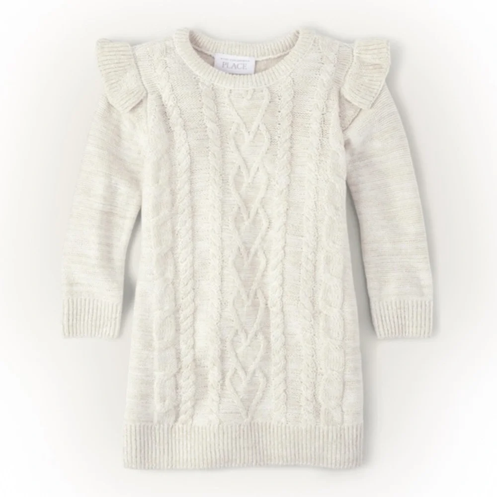 NWT! Cable Knit Ruffle Sweater Dress - Bunnys‎ Tail